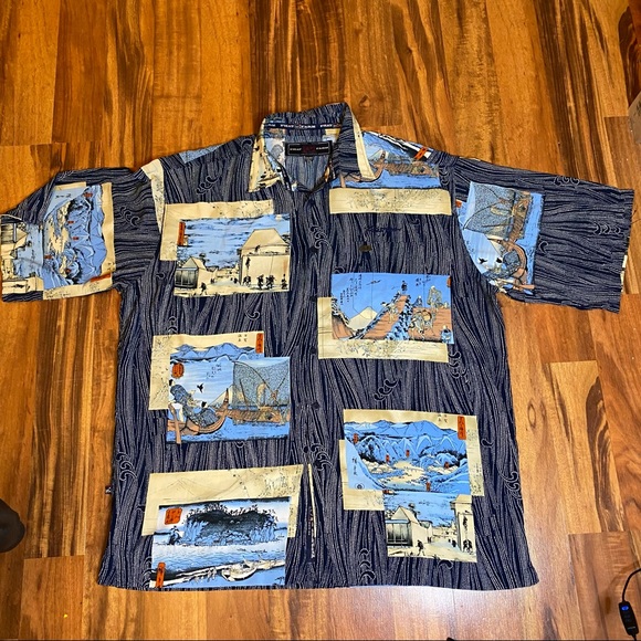Phat Farm Other - PHAT FARM men’s button down Samurai Japan shirt size 3XL